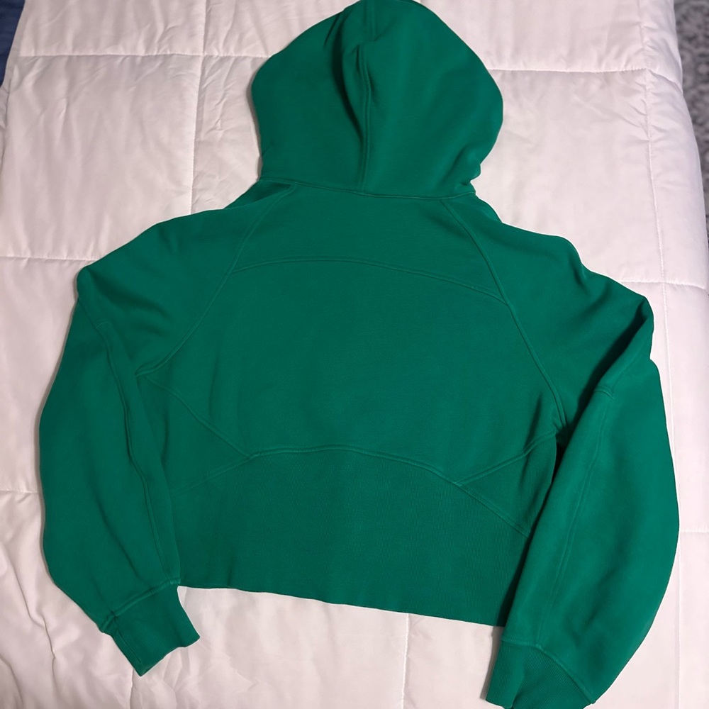 lululemon Scuba Hoodie Green Half-Zip with Notre Dame Irish Logo - Picture 4 of 4